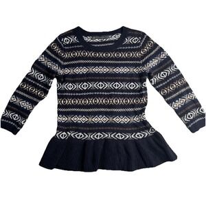 Outback Red Pullover Sweater Women's Medium Black Nordic Rabbit Hair Blend